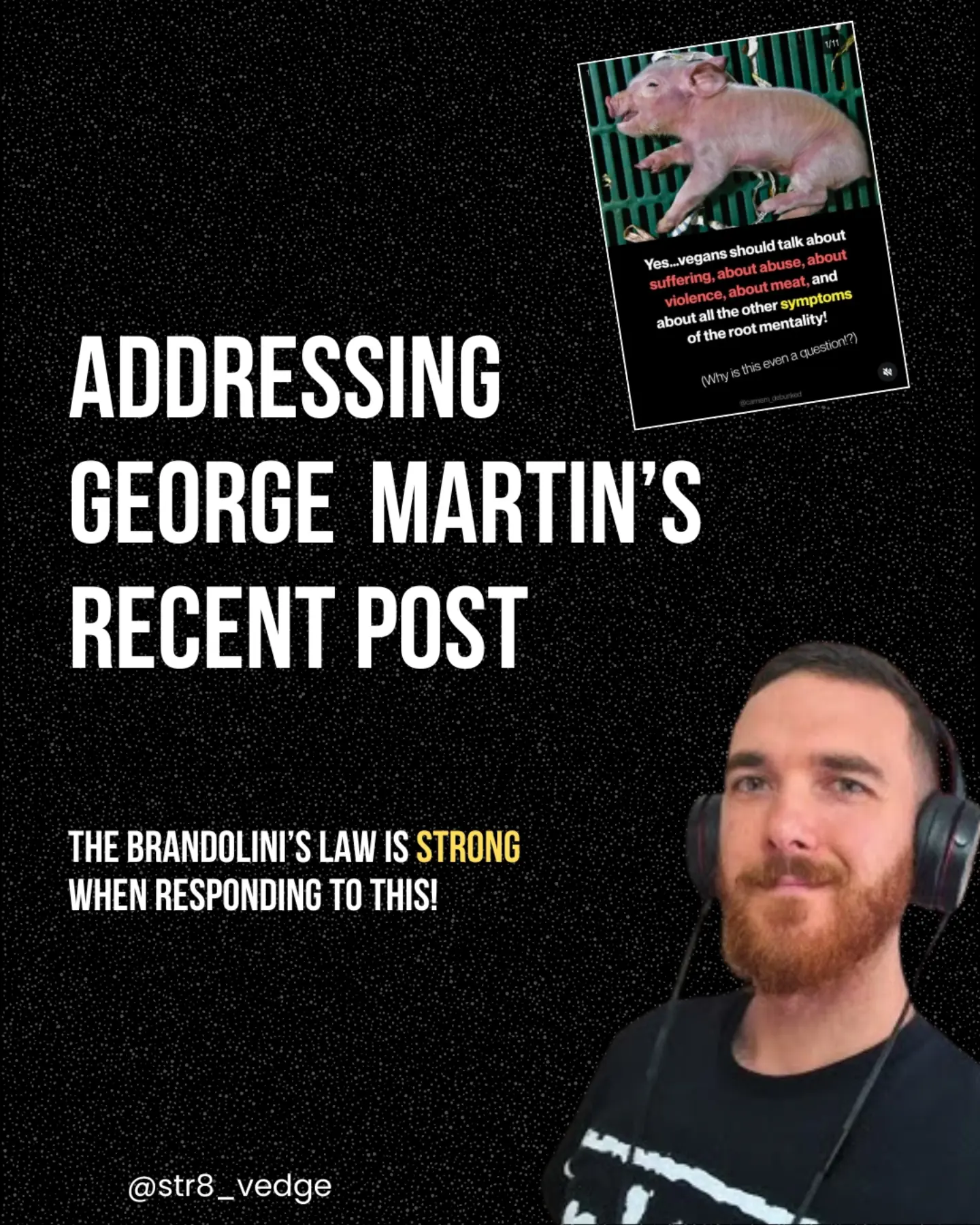 Addressing George Martin's recent post